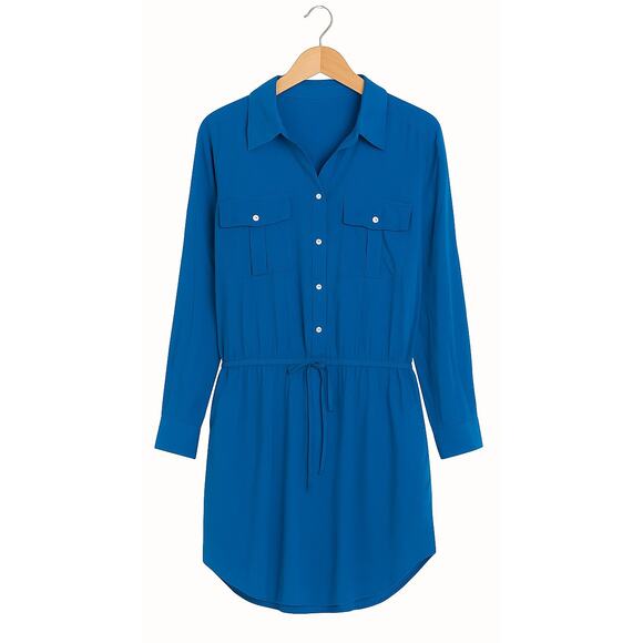 Lauren Ralph Lauren Utility Shirtdress in Cobalt Blue – NWT Size 2P - Picture 2 of 3
